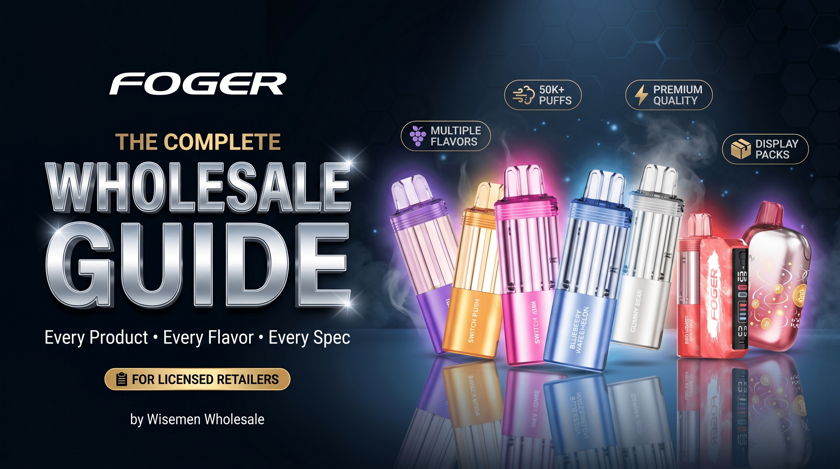 Foger vape wholesale Switch Pro 30K Kit and Bit 35K disposable display of 5 units